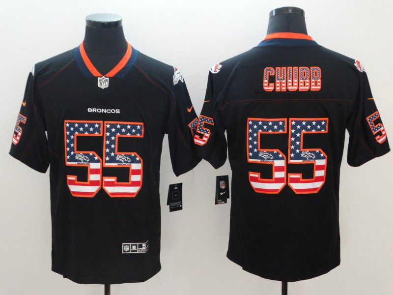 Men Denver Broncos #55 Chubb Nike USA Flag limited NFL Jerseys->tennessee titans->NFL Jersey